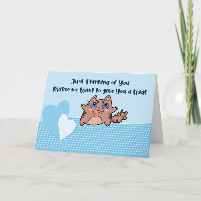 Chat de carte Romance avec un câlin (Devant)