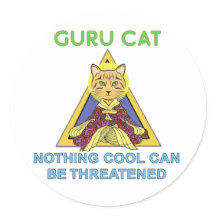 Chat de Guru rien autocollants de cool