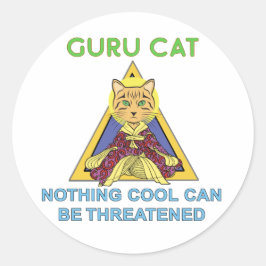 Chat de Guru rien autocollants de cool