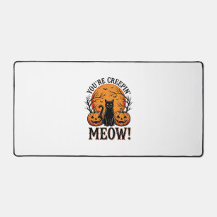 Chat de Halloween Vintage qui se faufile Gravure M