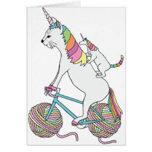 Chat de licorne d'équitation de licorne de chat