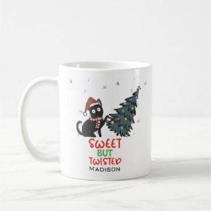 Chat de Noël à la Mug de café doux mais tordu