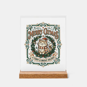 Chat de Noël Merry Catmas Chemise d'art vectoriel