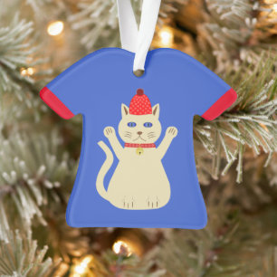 Chat de Noël mignon Nom personnalisé