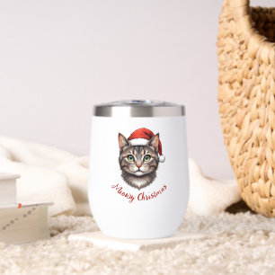 Chat de Noël mignon personnalisé avec chapeau de P