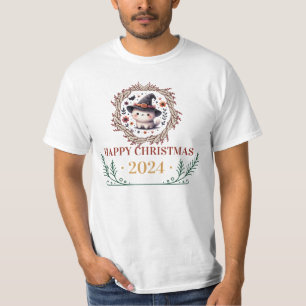Chat de Noël mignon T-Shirt 2024 - Festive Holiday