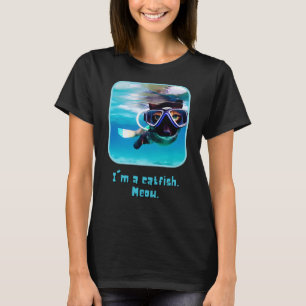 Chat de poisson - Chat amusant T-shirt Snorkeling