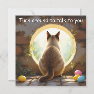 Chat de Siamese - Carte de vacances de Pâques