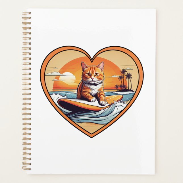 Chat de surf Orange Tabby (Devant)