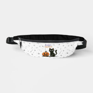 Chat d'Halloween heureux & citrouille