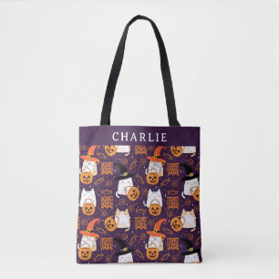Chat d'Halloween Ticker personnalisé ou Sac fourre
