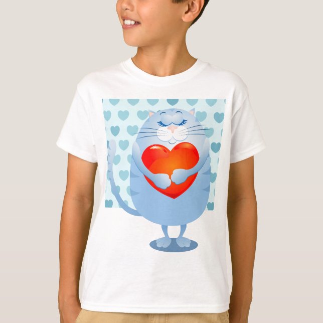 Chat doux en amour, t-shirt (Devant)
