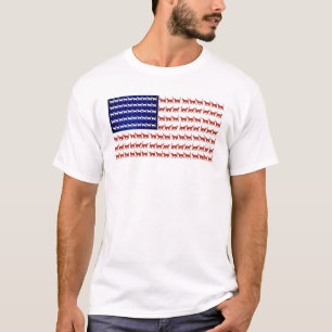 Chat drapeau rouge blanc et bleu t-shirt hommes pa