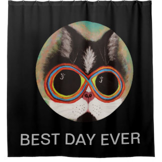 Chat drôle Rainbow Joe Douche rideau Meilleur Jour