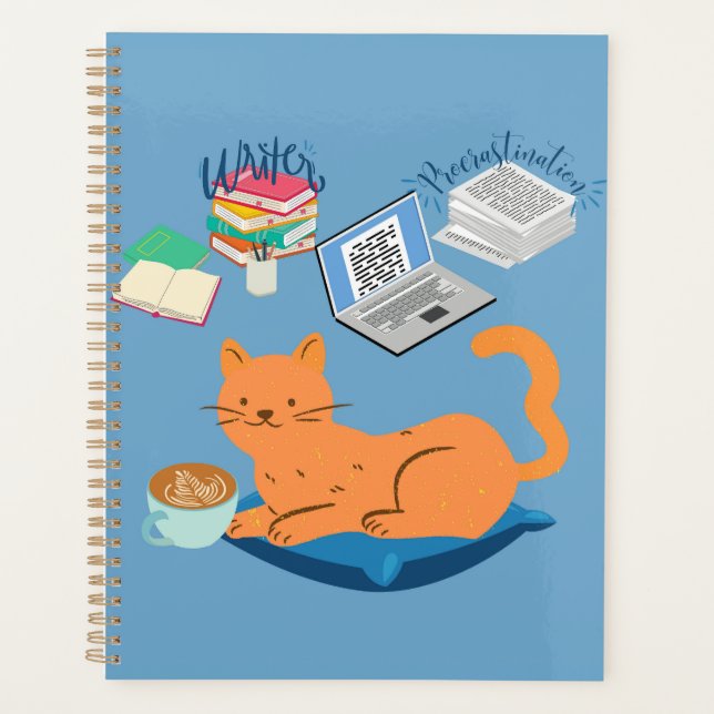 Chat écrivain procrastinateur (Devant)