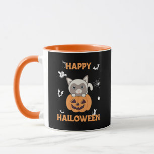 Chat En Chats Doux Citrouille Joyeux Halloween Mug