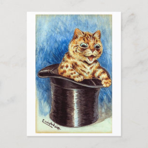 Chat en haut de chapeau Louis Wain Carte postale