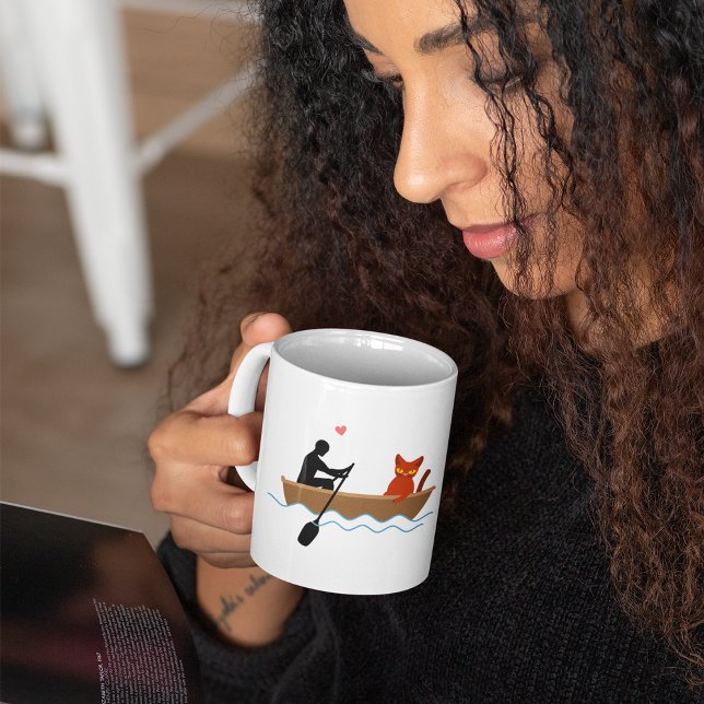Chat En Ligne Bateau Café Mug (Créateur téléchargé)