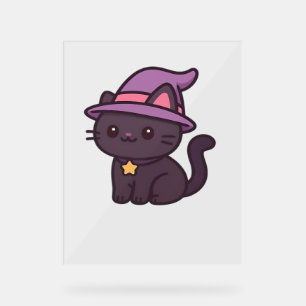 Chat en sorcière Kawaii en T-shirt classique Casqu