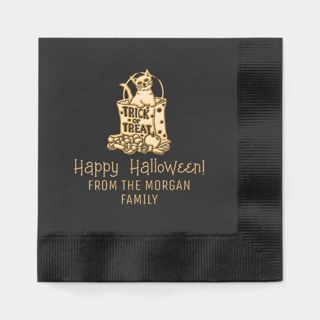 Chat en Trick Treat Bag Happy Halloween Wish Nom (Recto)