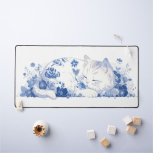 chat et fleurs