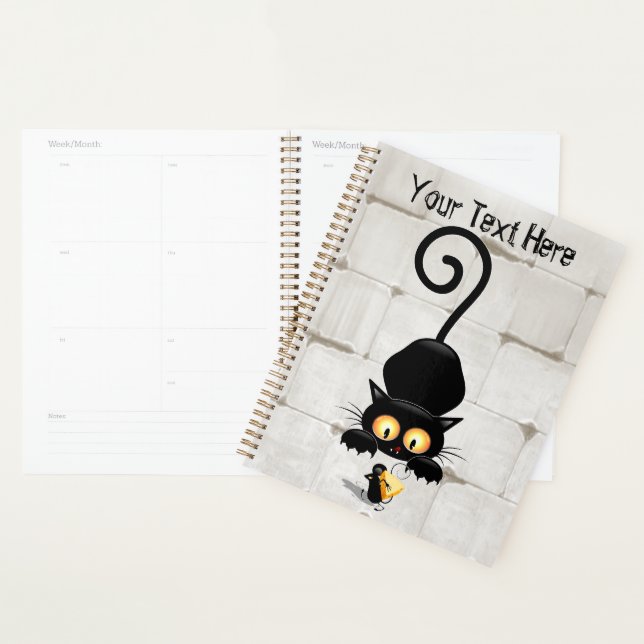 Chat et souris avec des personnages de dessin amus (Devant avec enveloppe)