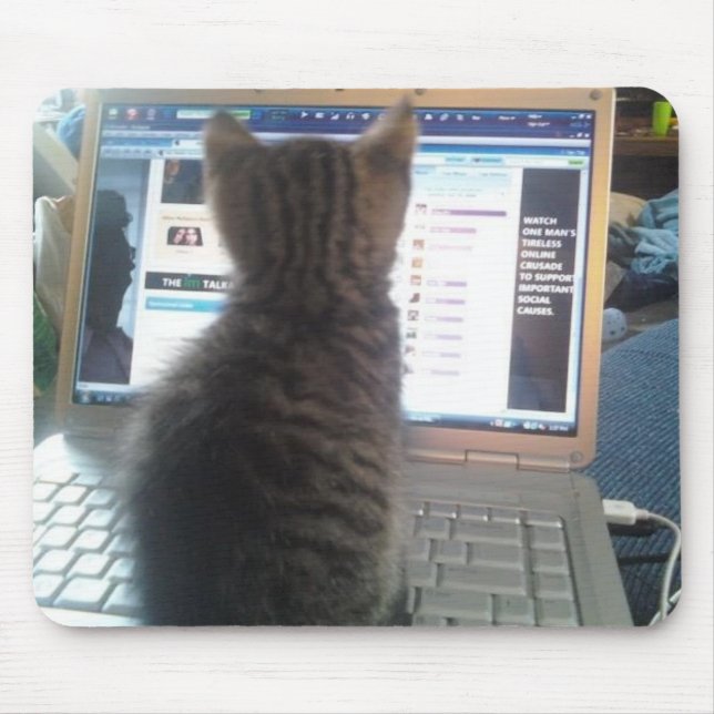 Chat et tapis de souris (Devant)