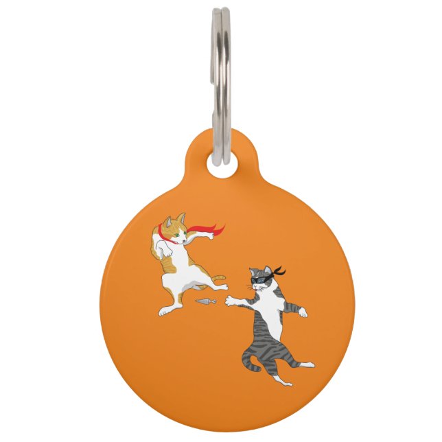 Chat fight pet ID-Tag Haustiermarke (Vorderseite)