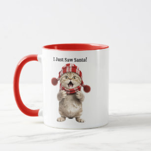 Chat Funny personnalisé Mug de Noël