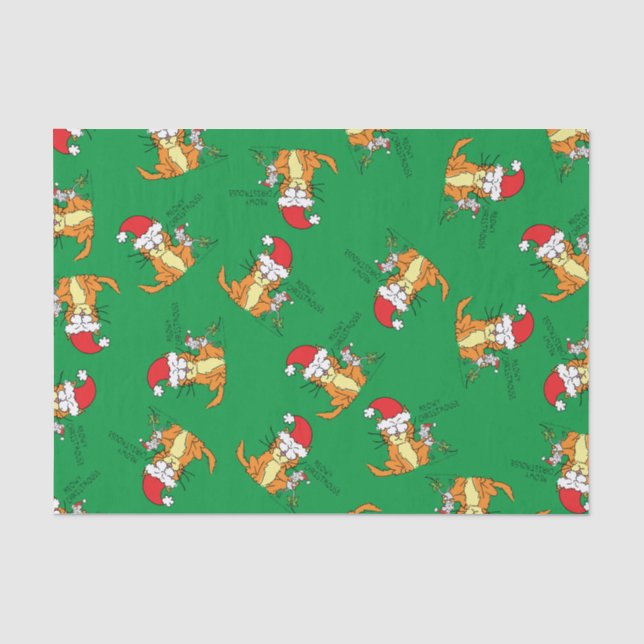 Chat Funny Weihnachten Cartoon Niedlich Mouse Seidenpapier (Vorderseite)