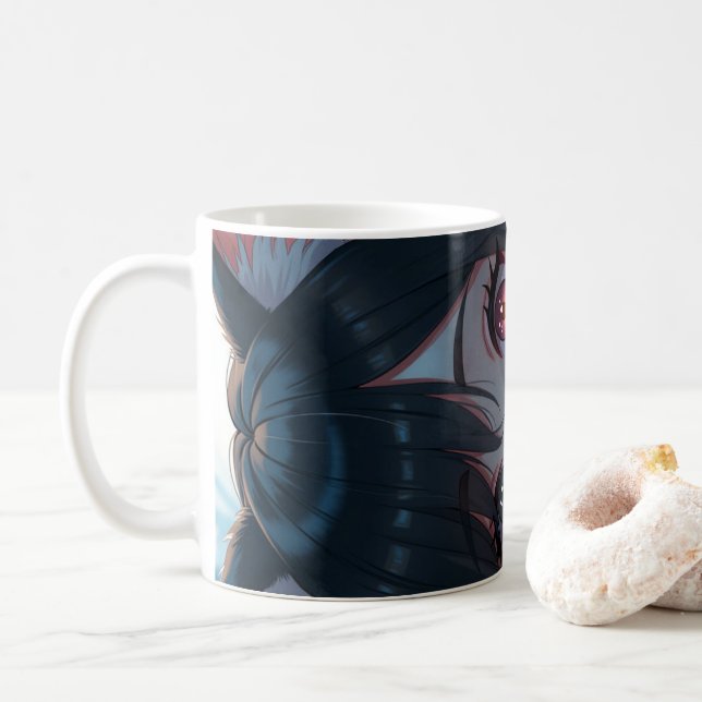 Chat Girl Design Kaffeetasse (Mit Donut)