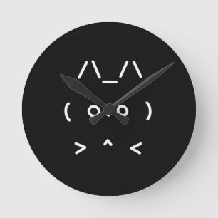 Chat GPT High-Tech AI Wall Clock - schwarz Runde Wanduhr