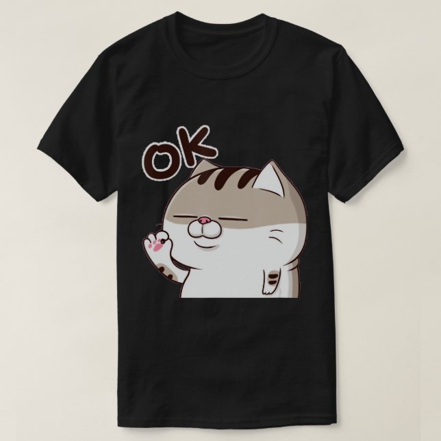 Chat gras, Chat gras Ami OKOK, T-Shirt de chat drô (Design devant)