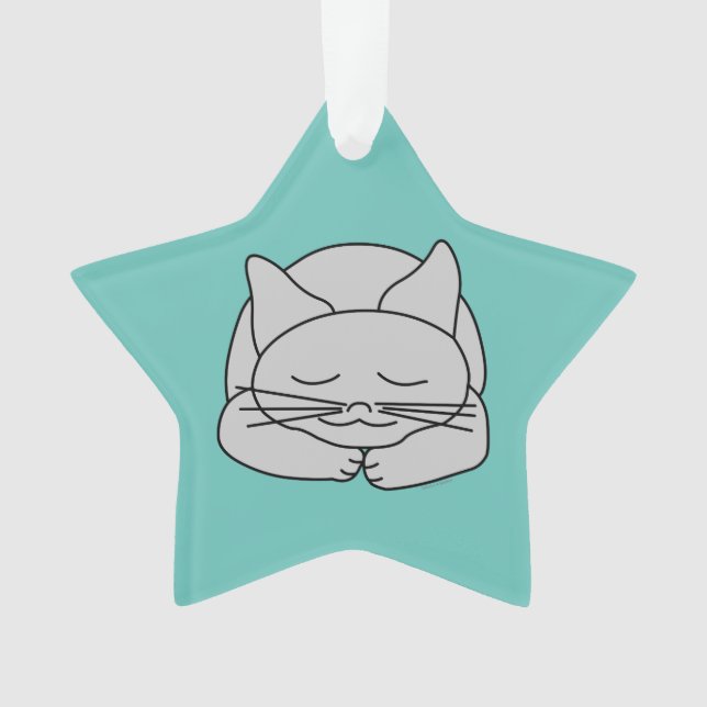 Chat gris dormant (devant)