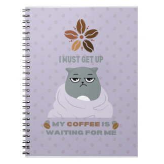 Chat grumpy amusant dans le Carnet Lover de café b