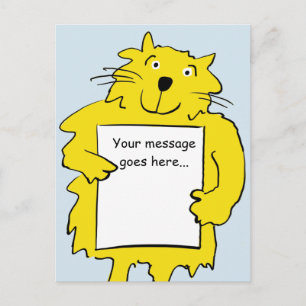 Chat-Halteplatte für Ihre eigene Nachricht Postkarte