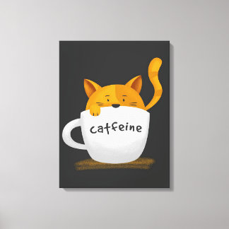 Chat in Kaffee Tasse Leinwand