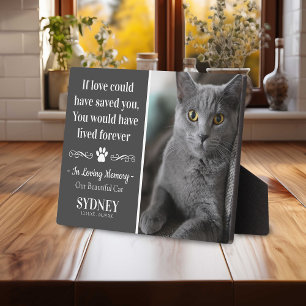 Chat In Love Mémoire Photo Plaque commémorative mo