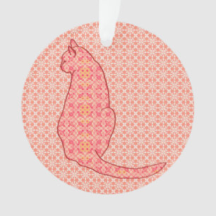 Chat japonais - Coral Orange Batik