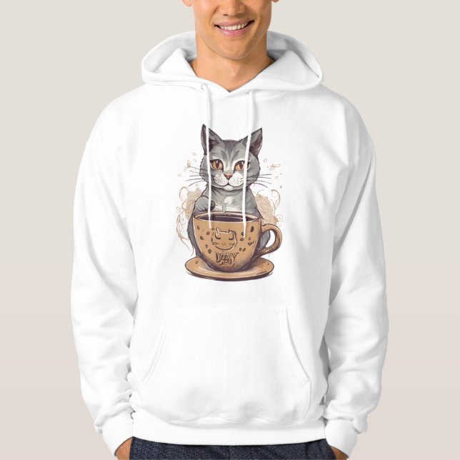 Chat-Kaffee Hoodie (Vorderseite)