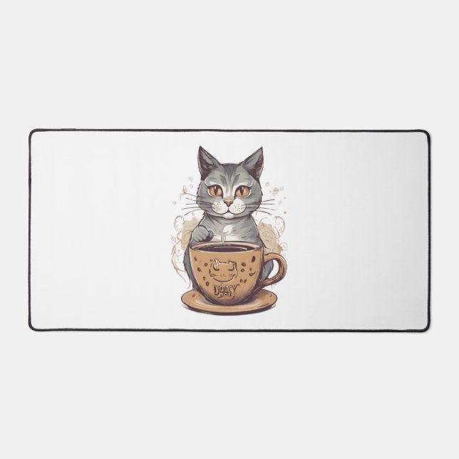 Chat-Kaffee Schreibtischunterlage (Vorderseite)