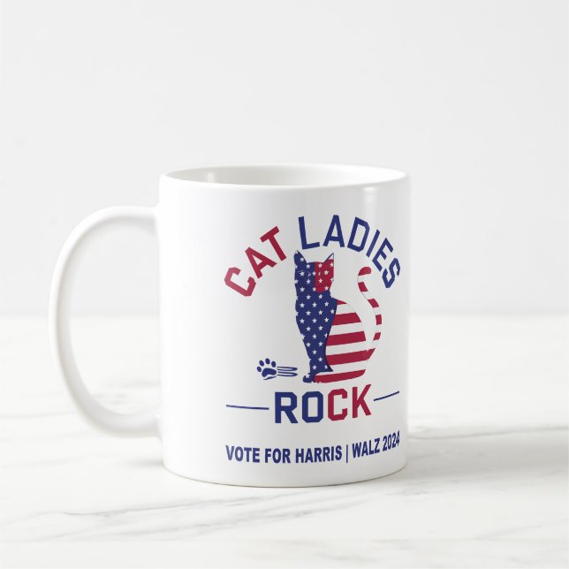 CHAT KAMALA HARRIS DAMES ROCK ! Mug (Gauche)