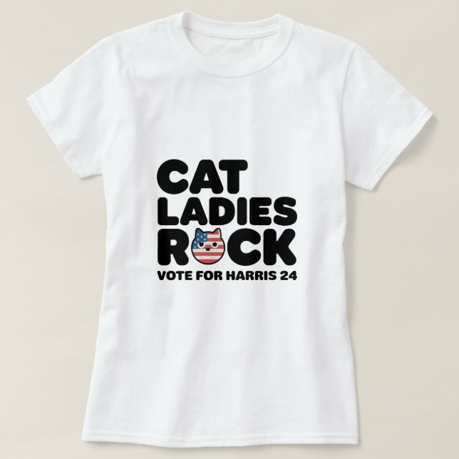 CHAT KAMALA HARRIS DAMES ROCK ! tshirt (Design devant)