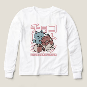 Chat Kawaii avec du Lait au Chocolat – Pop Art Jap
