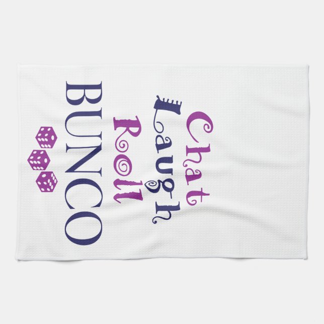 Chat, Lachen, Rolle - bunco Handtuch (Horizontal)