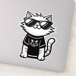 Chat le plus froid du monde avec Sticker lunettes
