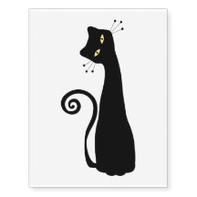 Chat lunatique noir