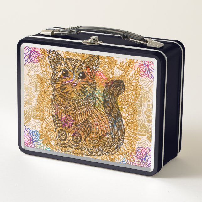 Chat-Lunch Box Metall Brotdose (Vorderseite)