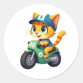 Chat lustig runder aufkleber