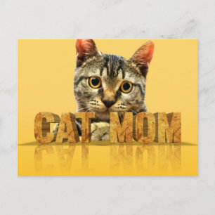 Chat-Mama-Geschenk   Katzenmutter Shirt   Beste Ka Postkarte